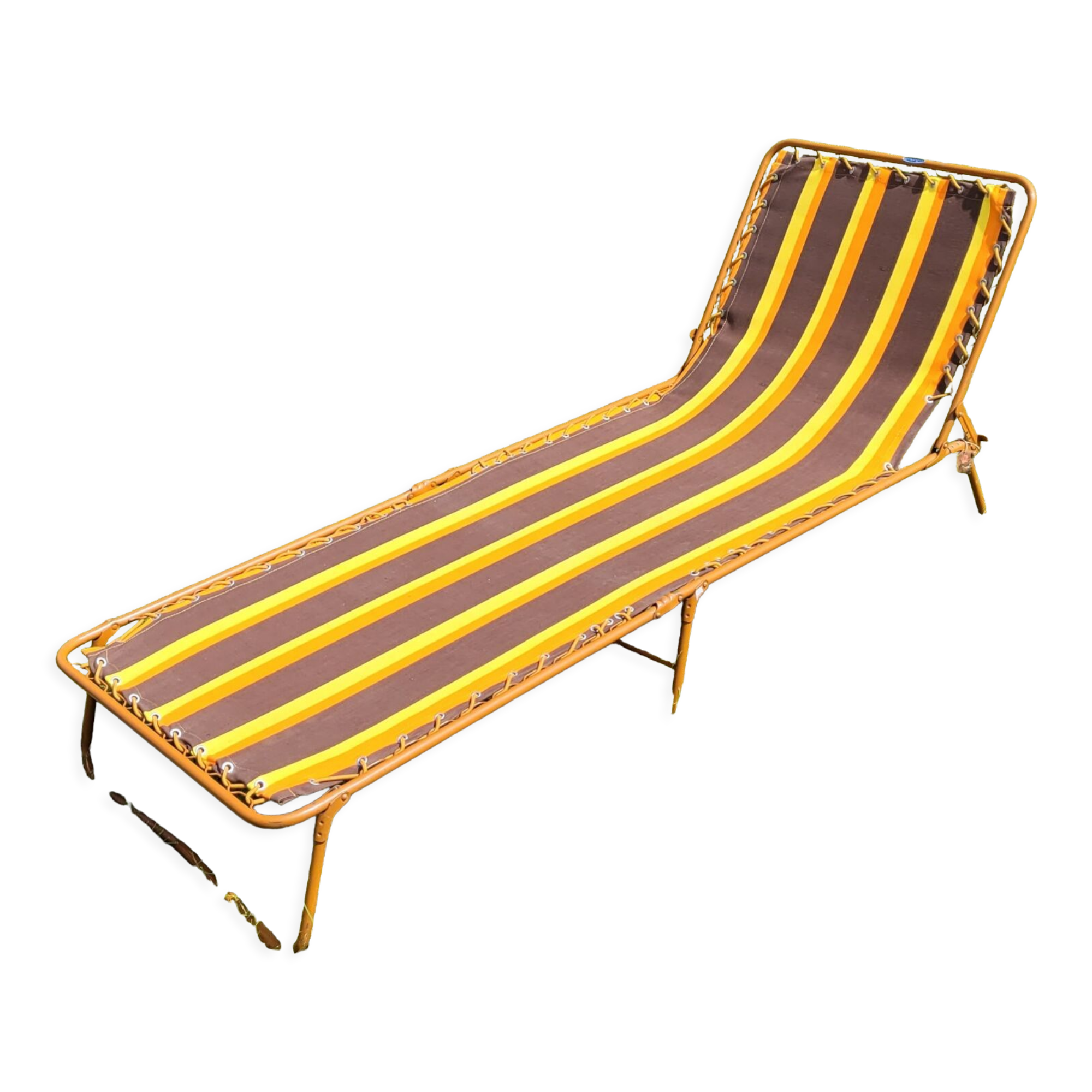 Camp bed, vintage sunbathing