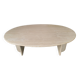 Oval coffee table in travertine, marble from the 70s/80s