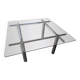 Table design en verre et métal