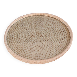 plateau en rotin vitrifié