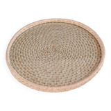 Glazed rattan tray