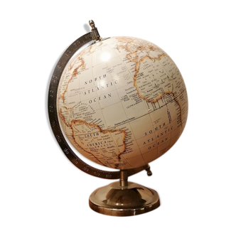 Earth globe, metal base, 1970s