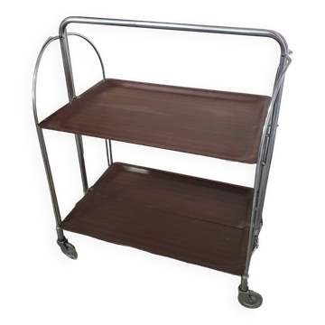 Folding table trolley on wheels from the 70s made by Bremshey Gerlinol in Germany.