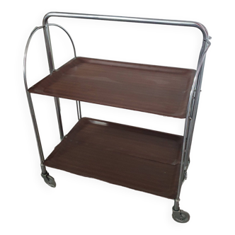 Folding table trolley on wheels from the 70s made by Bremshey Gerlinol in Germany.