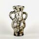 Vase with ceramic handles by Jean Derval, Vallauris, France, 1950's
