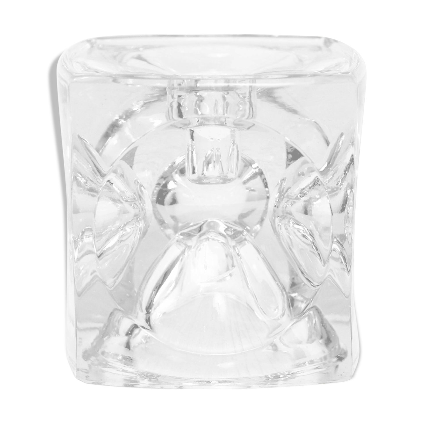 1970s glass candlestick