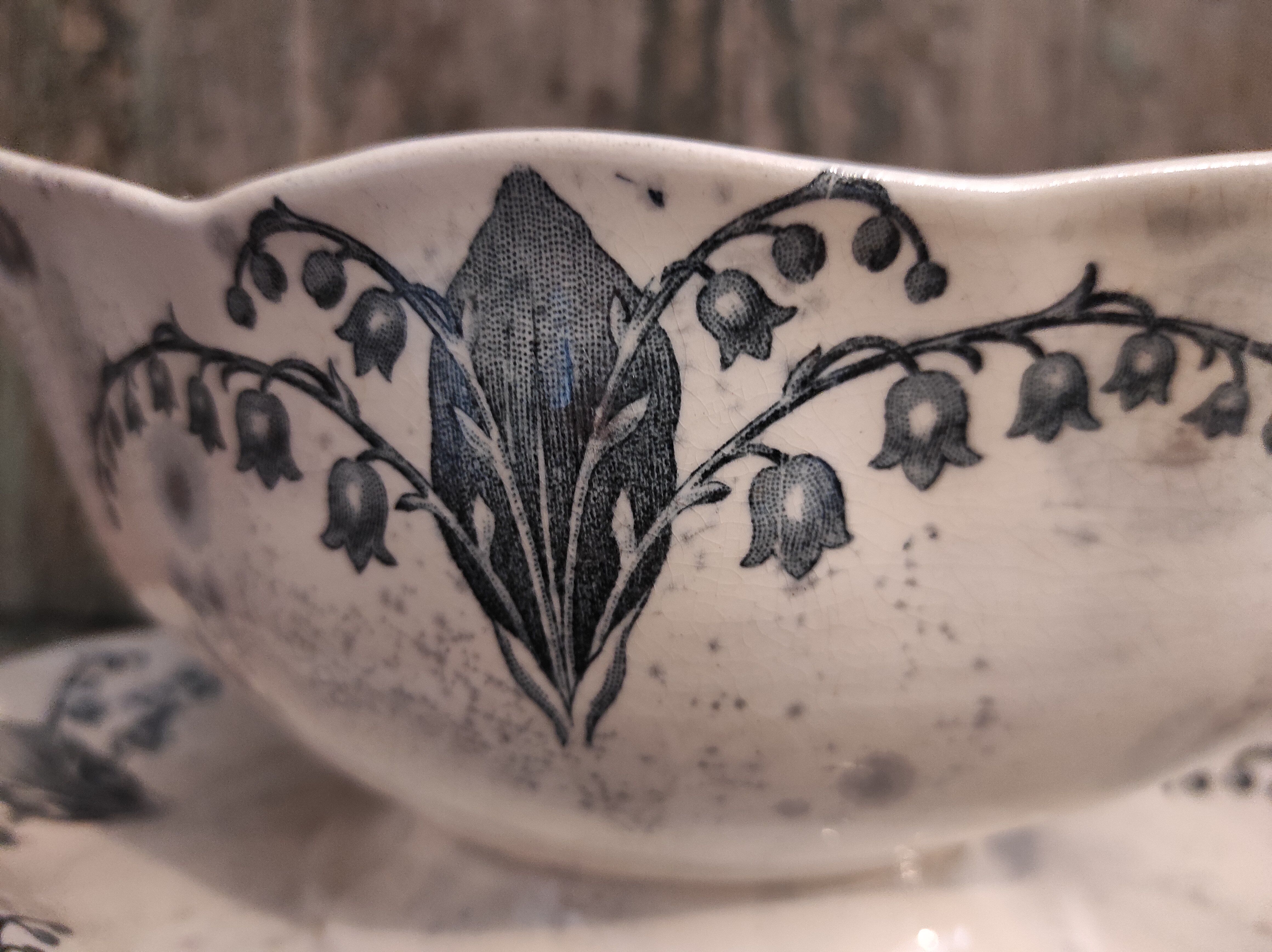 French vintage sauce boat, Muguet, from Longchamp