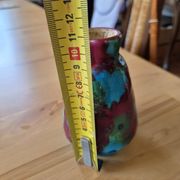 Small vase signed Longwy - Hand-painted enamels - France