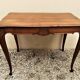 Flat desk, one-drawer table, nineteenth century carved walnut top in Louis XV style