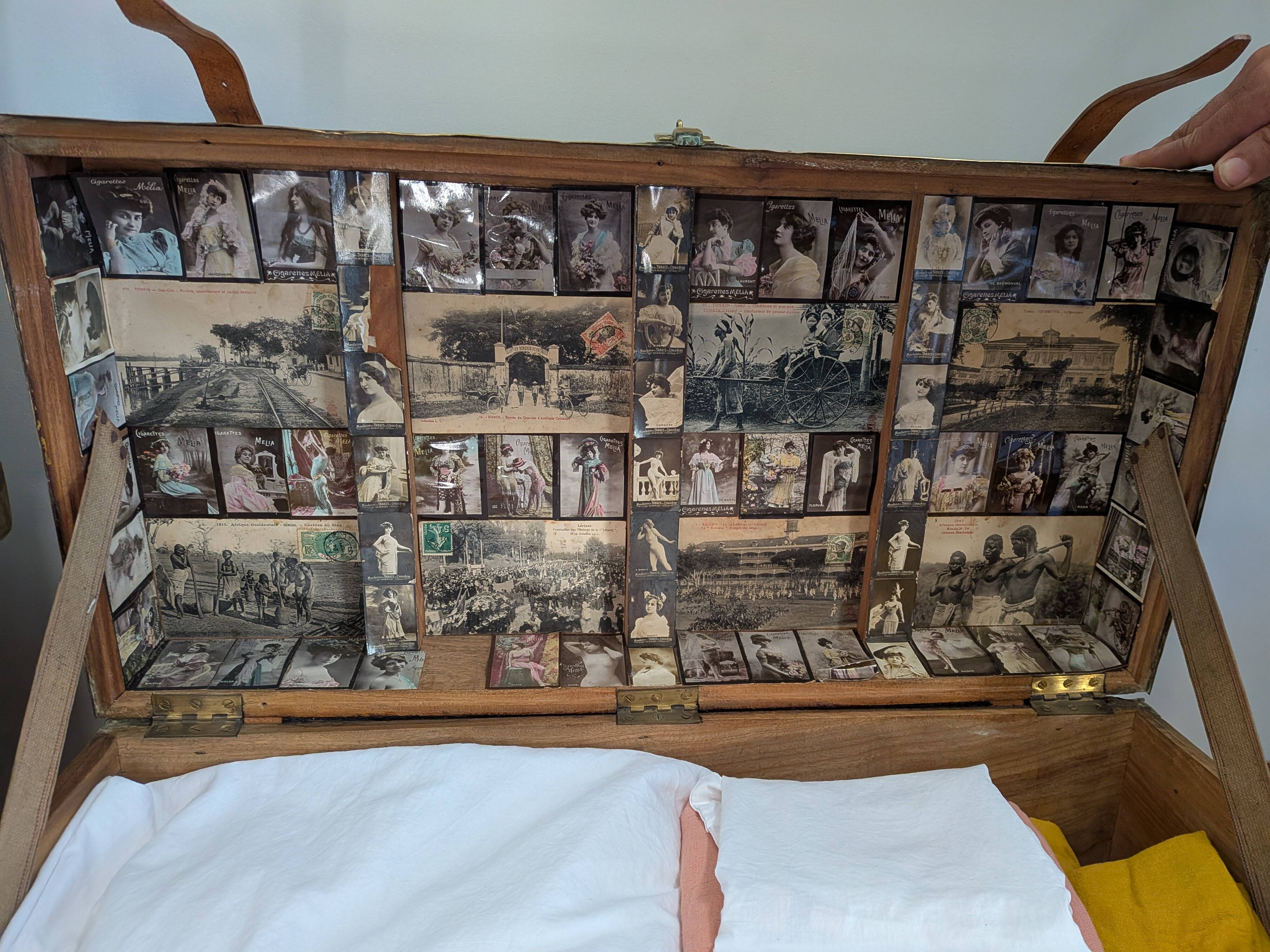 Lot de 2 malles de voyage en camphrier, fin XIXème