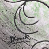 Old ceramic dish Valauris. Butterfly dish.