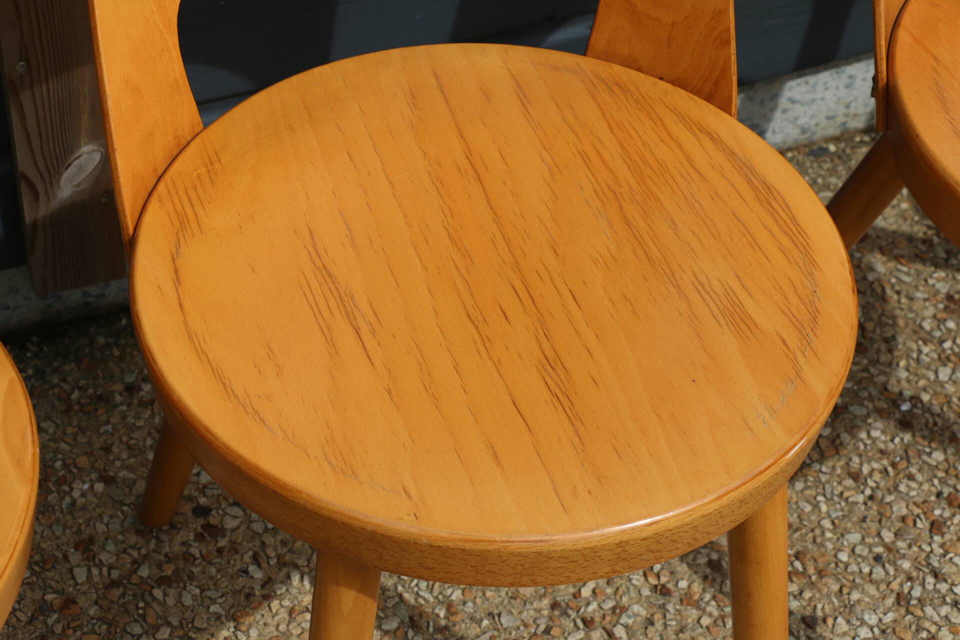 5 BAUMANN “MONDOR” light beech chairs