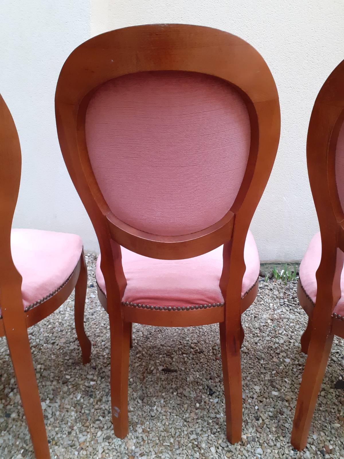 Lot de 4 chaises médaillon de style Louis Philippe