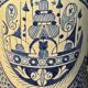 Vintage blue and white Chinese umbrella stand – 20th century H45cm