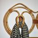 Porte manteau mural par Franco Albini en rotin et bambou, Italie 1960's