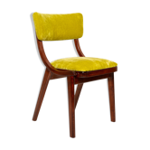 Mid-Century Modern Bumerang Chair, Lemon Green Velvet, FR Dedar, Poland, 1960s