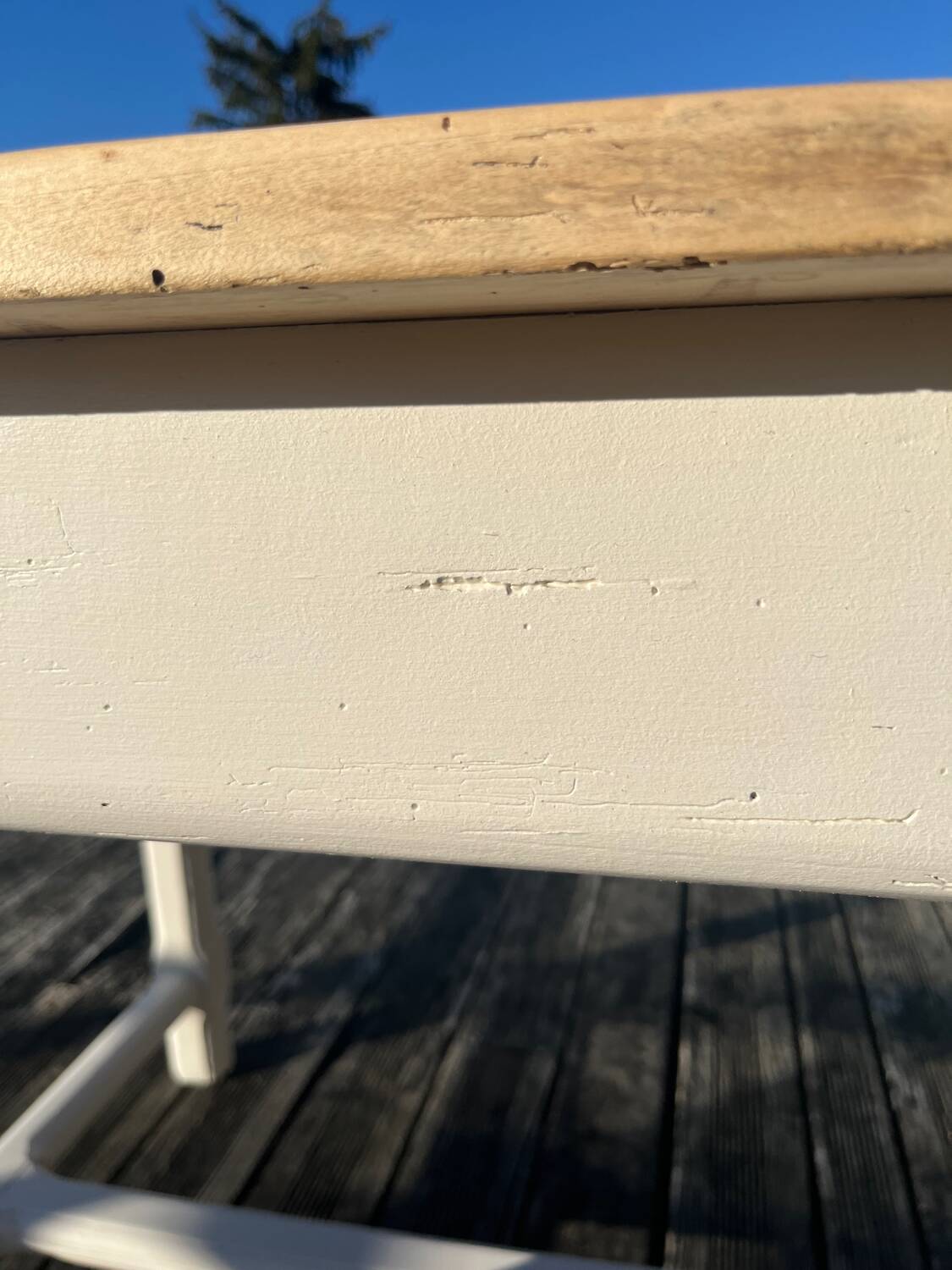 Large old farm table