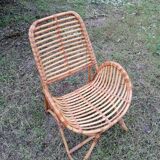 Vintage rattan armchair by Dirk Van Sliedregt for Rohe Noordwolde.