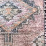 Vintage Turkish  Tribal Runner 460x83 cm veg dye wool rug tribal, handmade