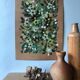 Painting a4 on paper flowers buds and green leaves by céline caux