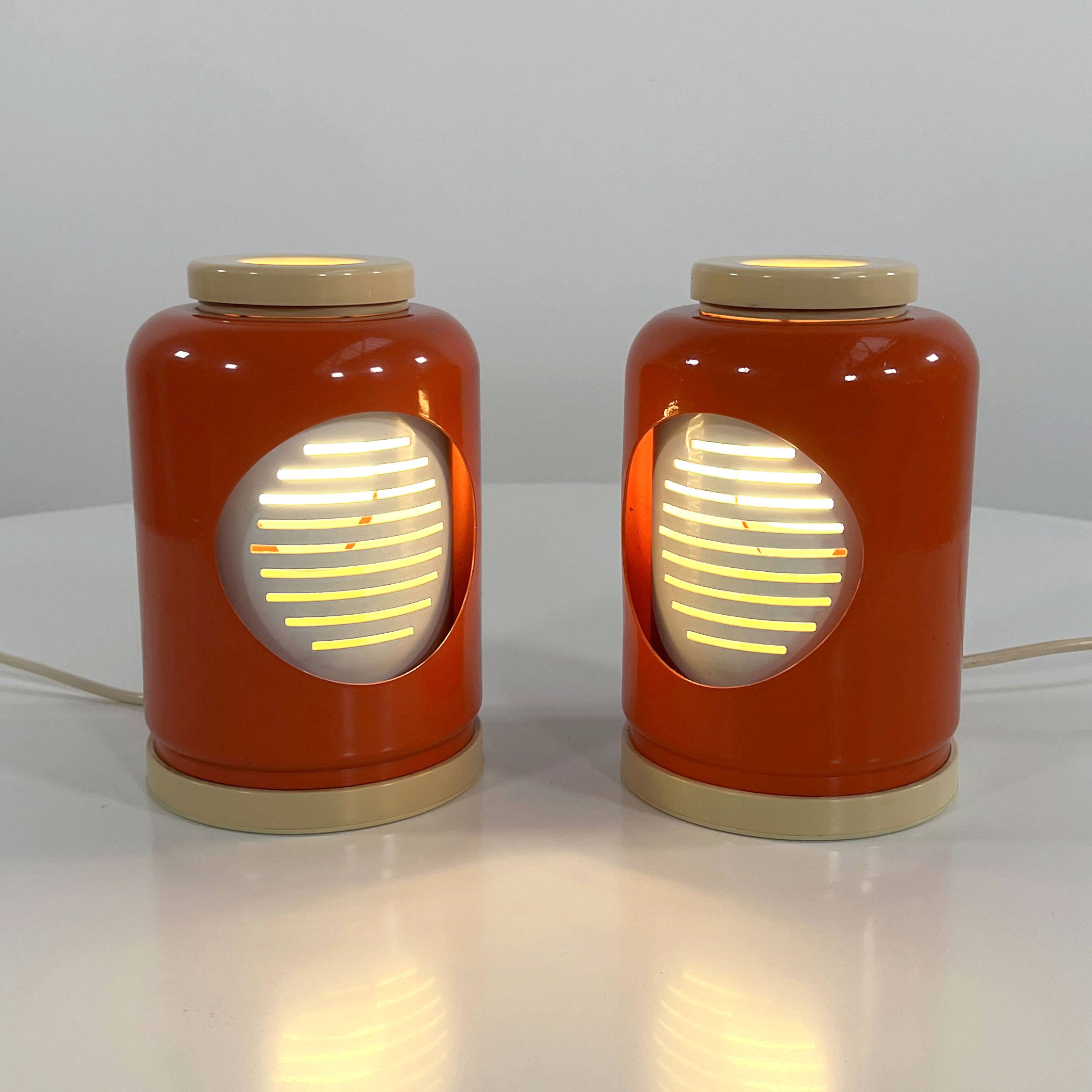Orange Eclipse Table Lamps by Goffredo Reggiani for Reggiani, 1960