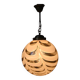 Suspension globe glass from Murano, marbled, brass, 1970s.