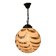 Suspension globe glass from Murano, marbled, brass, 1970s.