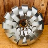 Ceiling lamp in aluminum slats 70s