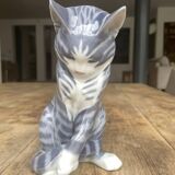 Royal Copenhagen porcelain cat signed