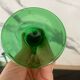 6 vintage green liqueur glasses from France