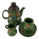 Set with coffee maker sugar milk pot and vintage Winterling plates