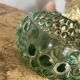 Glass candy box, embossed bubbles