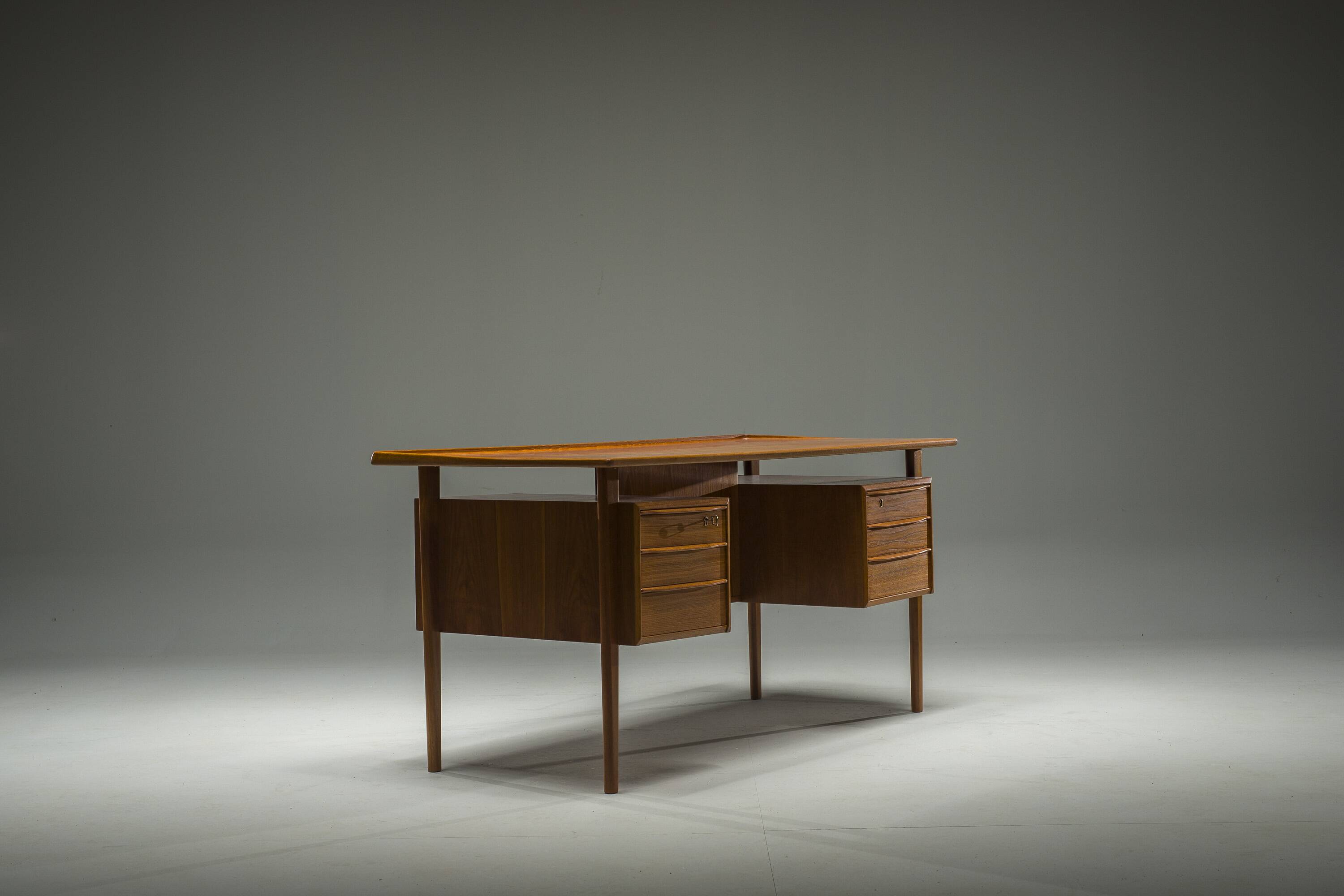 Danish Teak Desk by Peter Lovig Nielsen for Hedensted Mobelfabrik, 1964