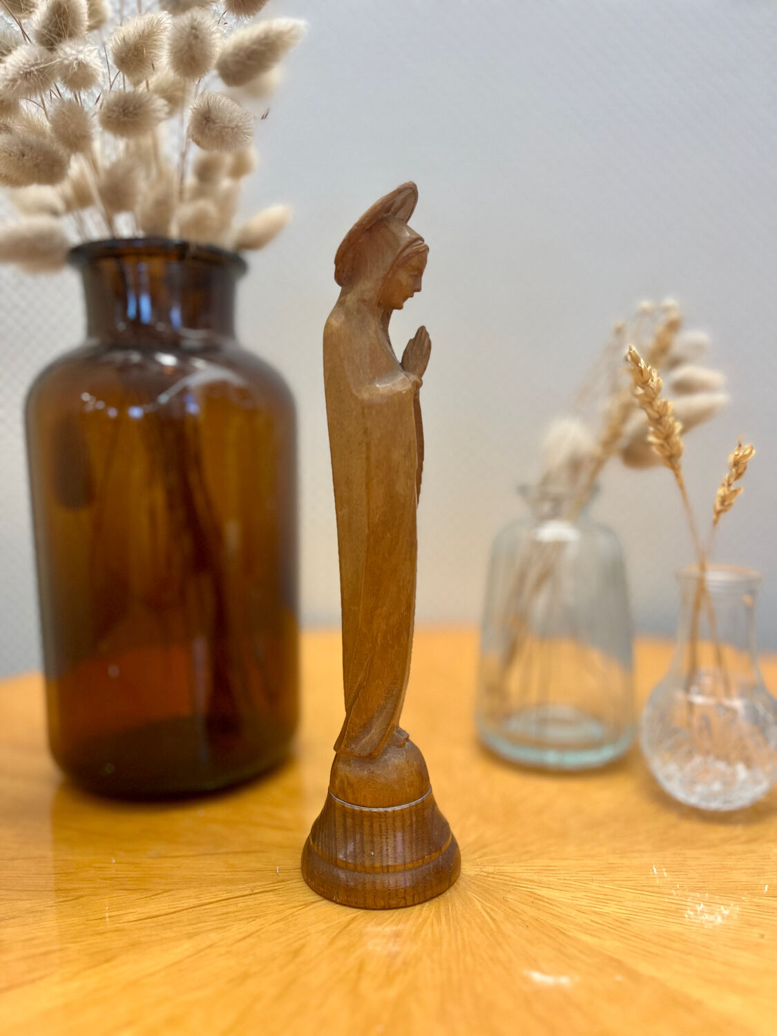 Virgin Mary statuette vintage 1970