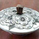 Tin Bonbonnière. Art Deco. Signed René Delavan.