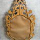 Golden wooden mirror in Baroque style from the 1950s, France.