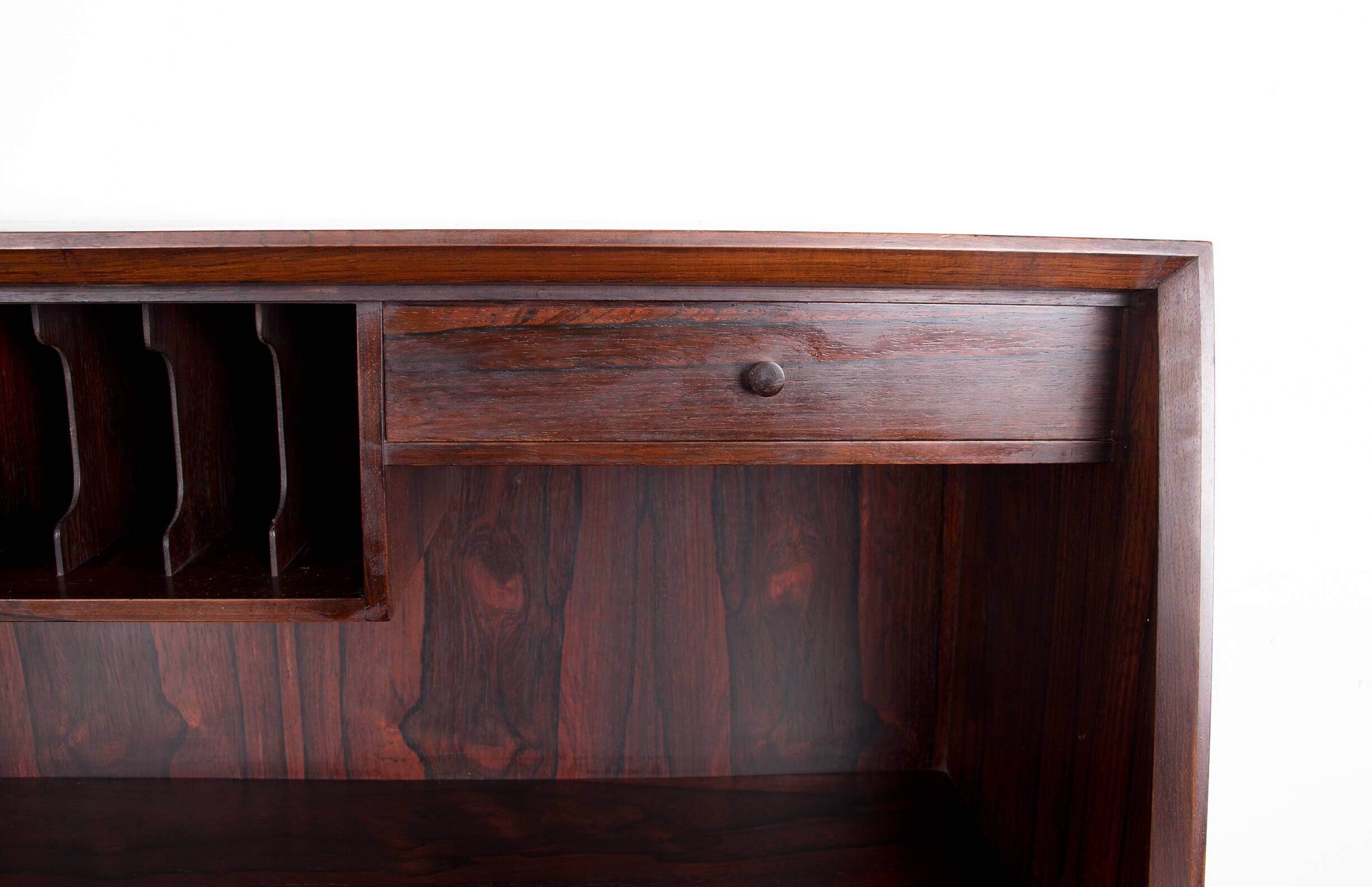 Secretary desk, Danish Rosewood by Arne Wahl Iversen for Branderup Mobelfabrik 1960.