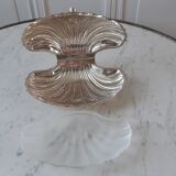 Butter dish / empty pocket shell silver metal years 40-50 hallmarked