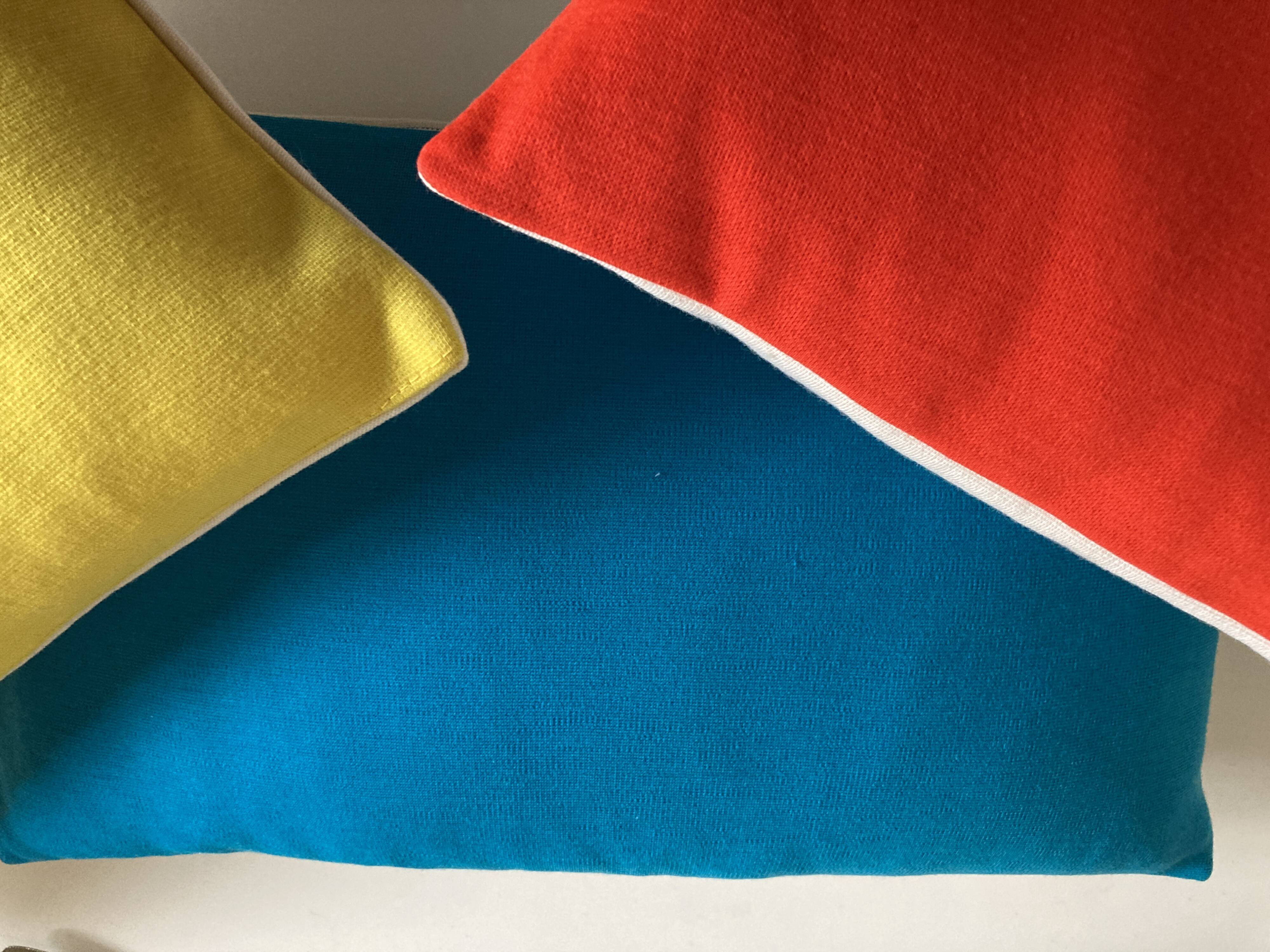 Racine space age 1960 wool jersey cushion on both sides