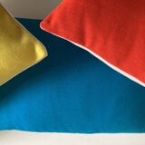 Racine space age 1960 wool jersey cushion on both sides