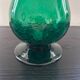 Bubbled glass fir green tealight holder