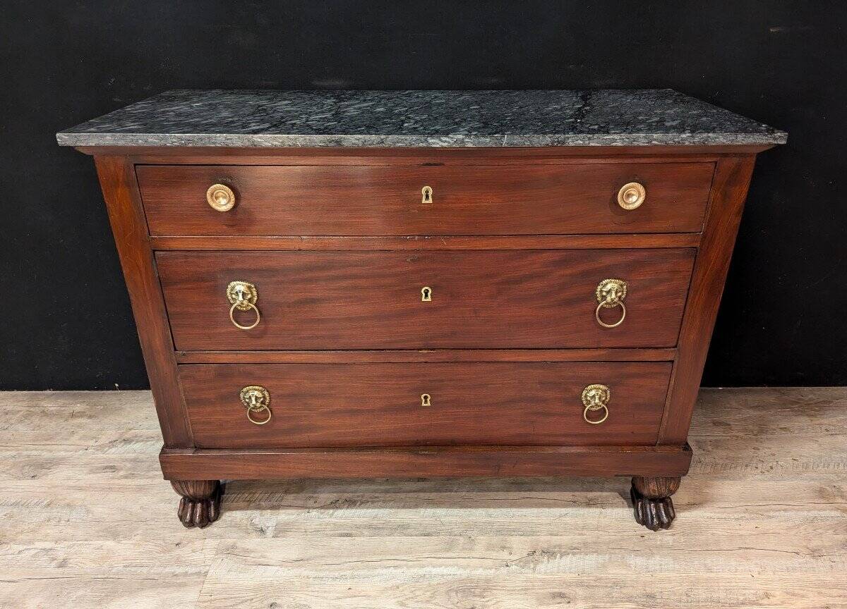 Empire Mahogany Chest of Drawers, Return from Egypt Period