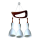 Vintage pendant light in teak and glass from Rispal