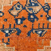 4x11 Faded Orange Navy Blue Turkish Orientel Runner Rug, 105x339Cm SK 23509