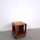 Meuble en teck LP sur roulettes, table d'appoint, table de nuit, armoire 1