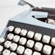 Sky Blue Brother Typewriter from 1980