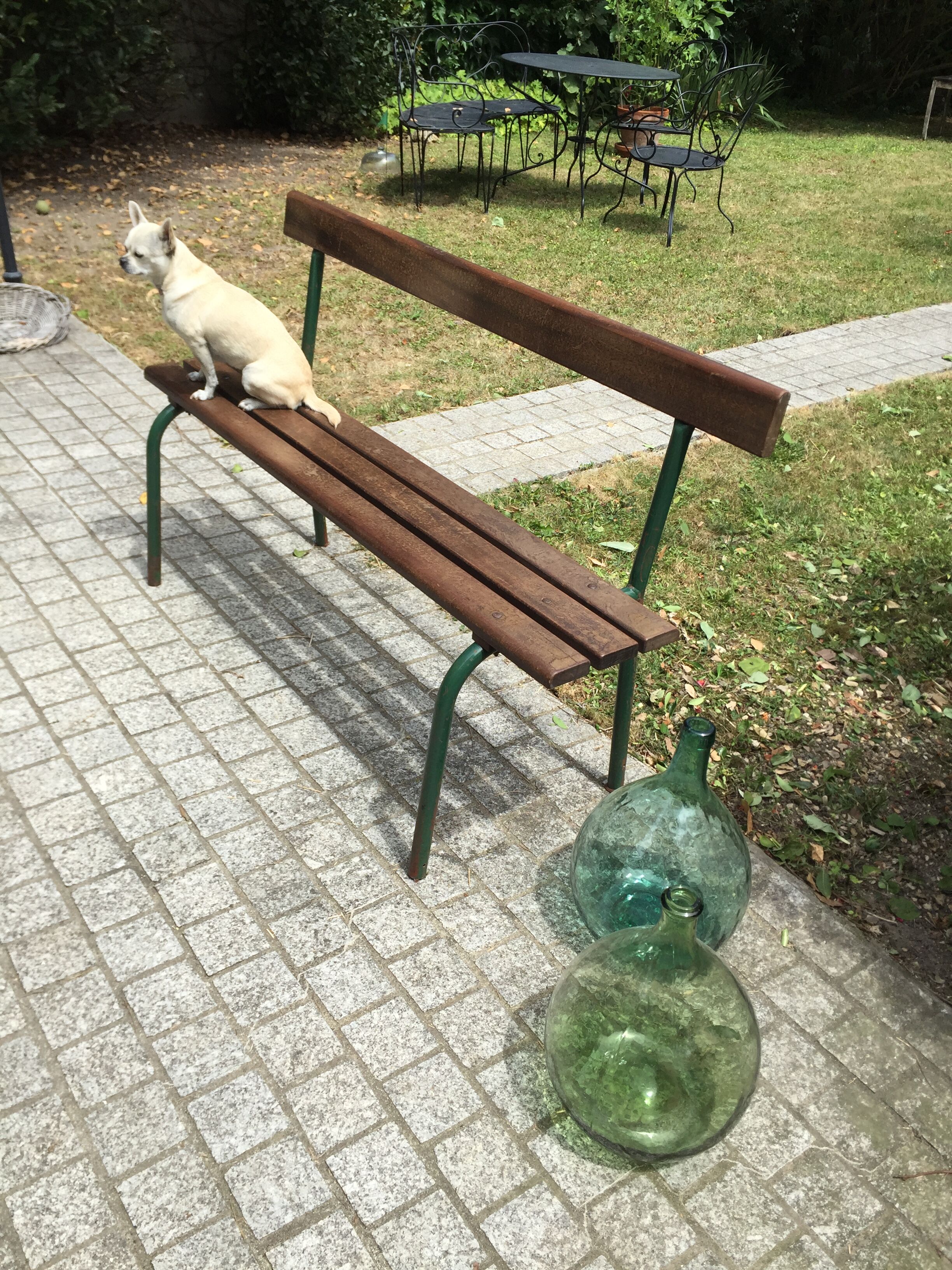 School bench with backrest