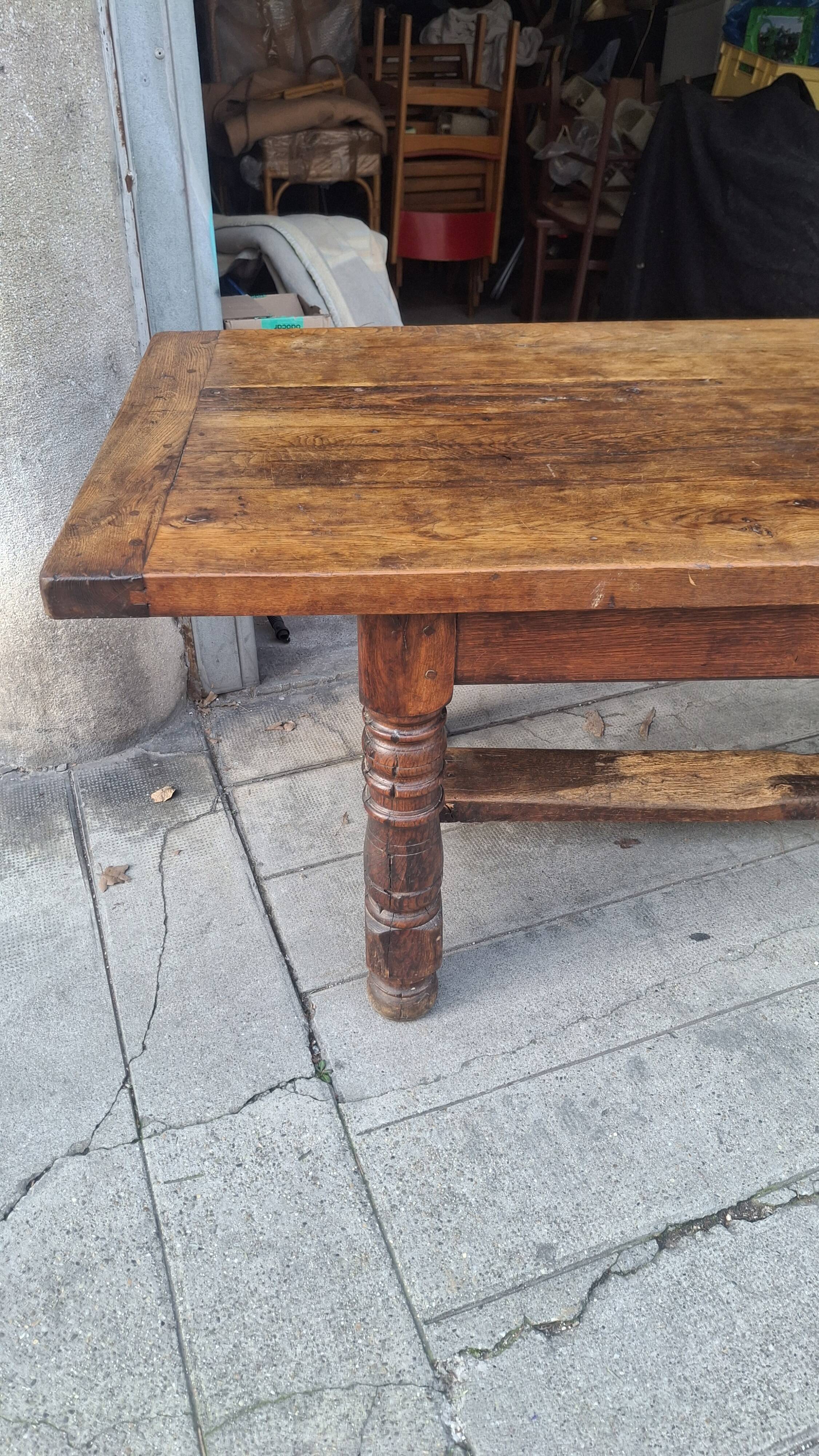 Large oak farmhouse table