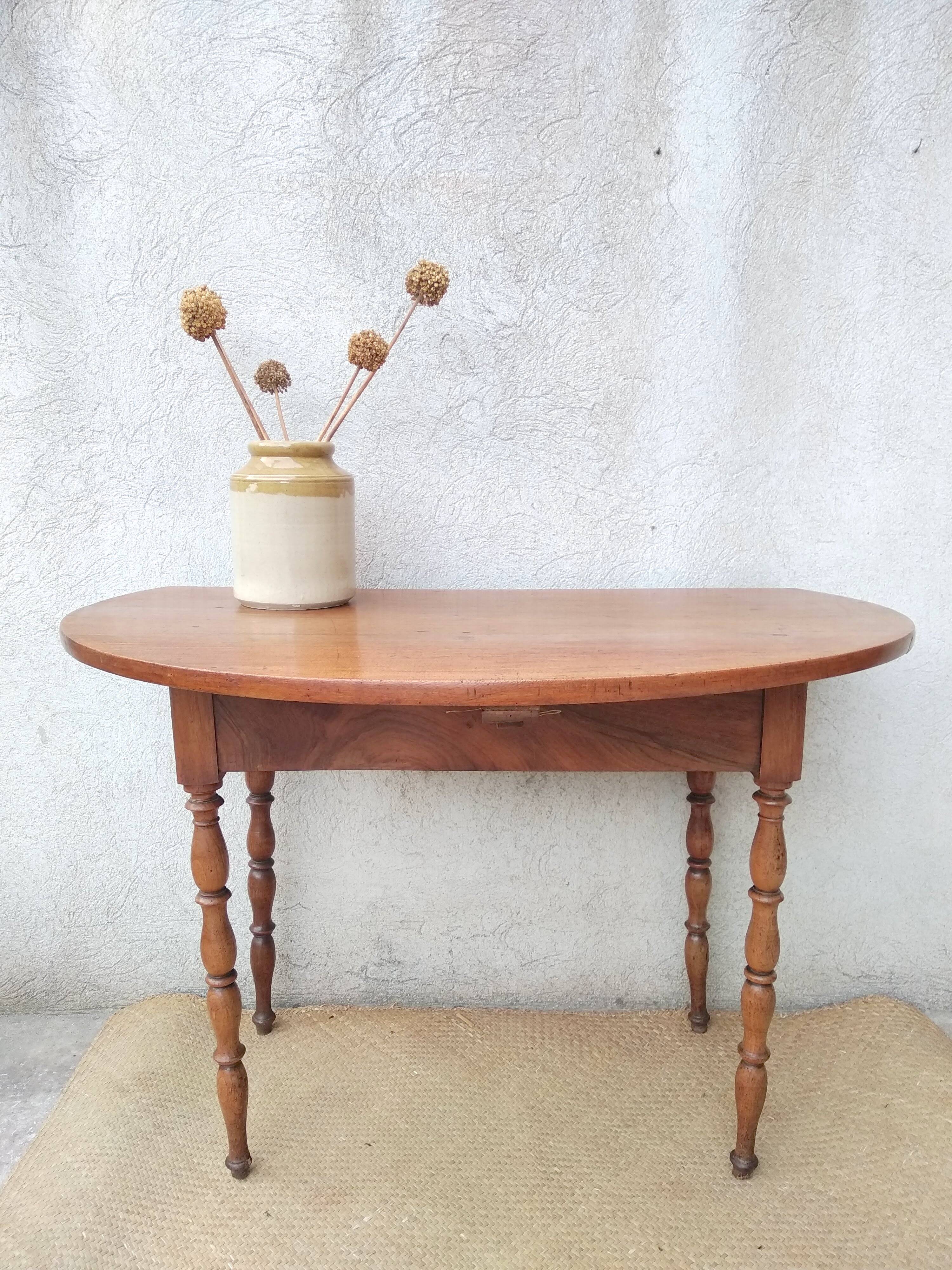 Table ovale à volets style Louis Philippe