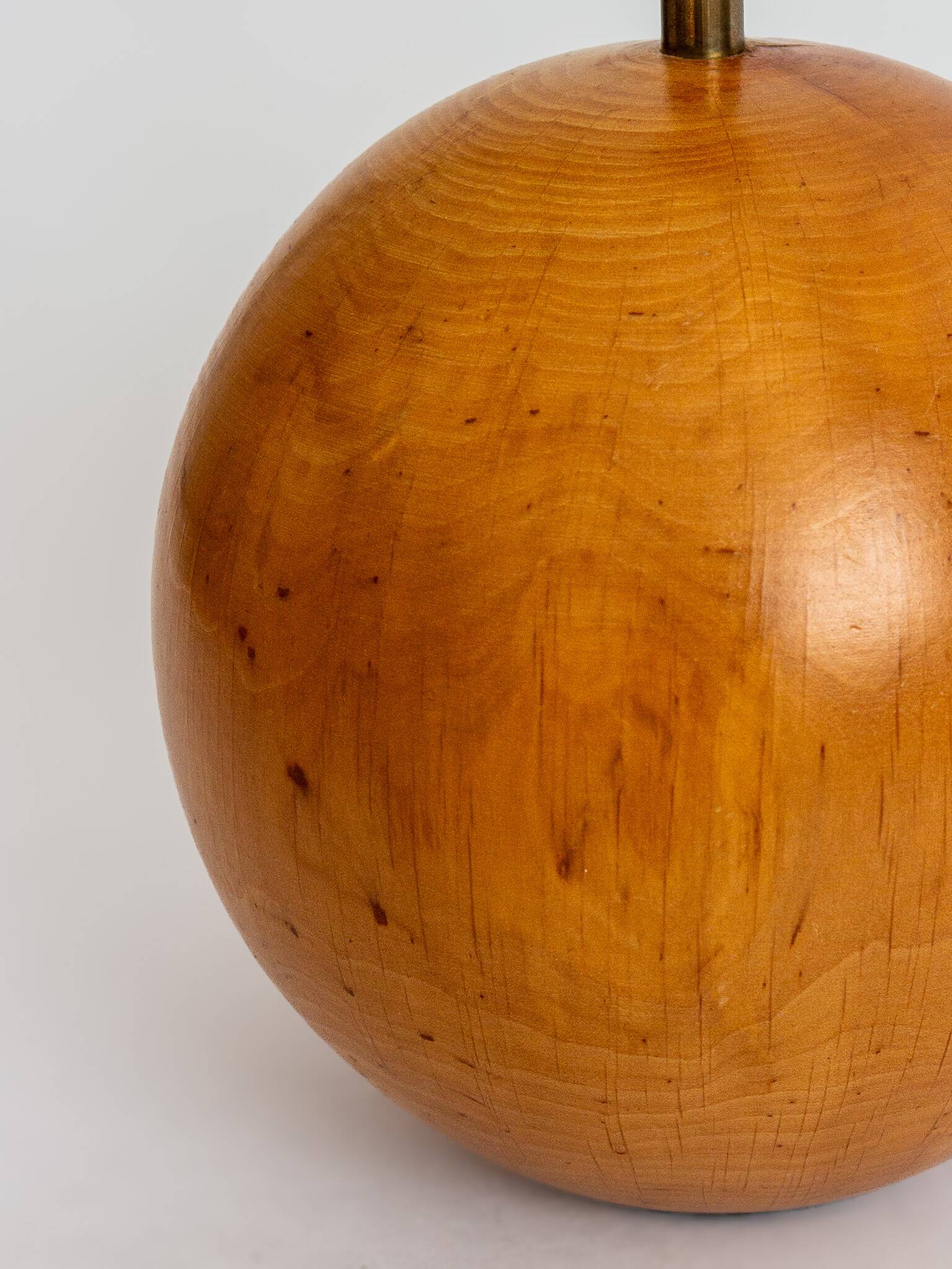 Ornamental lamp base made of elm wood, Italy 1960s.